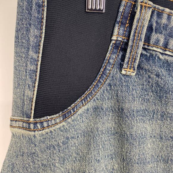 Isabel Maternity Jeans Women’s 10 Vintage Straight Side Panel Distressed - Picture 4 of 7